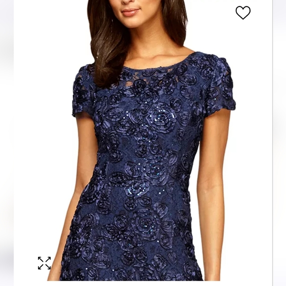 Alex Evenings Rosette A Line Gown l - Picture 9 of 9